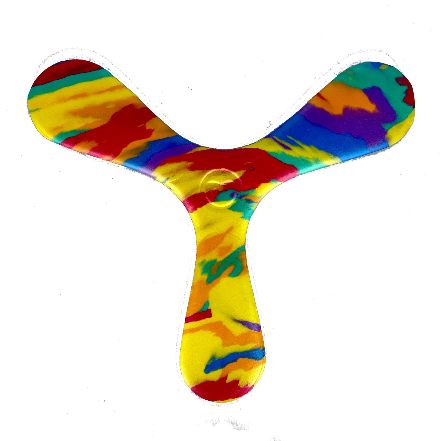 Product photo of the foam coloured indoor boomerang, the Indoor Superang